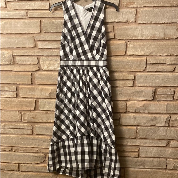 J. Crew Black and White Checkered Dress Size 2 (Without the wrap) - Picture 5 of 14